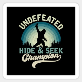 undefeated hide and seek champion funny bigfoot sasquatch Sticker